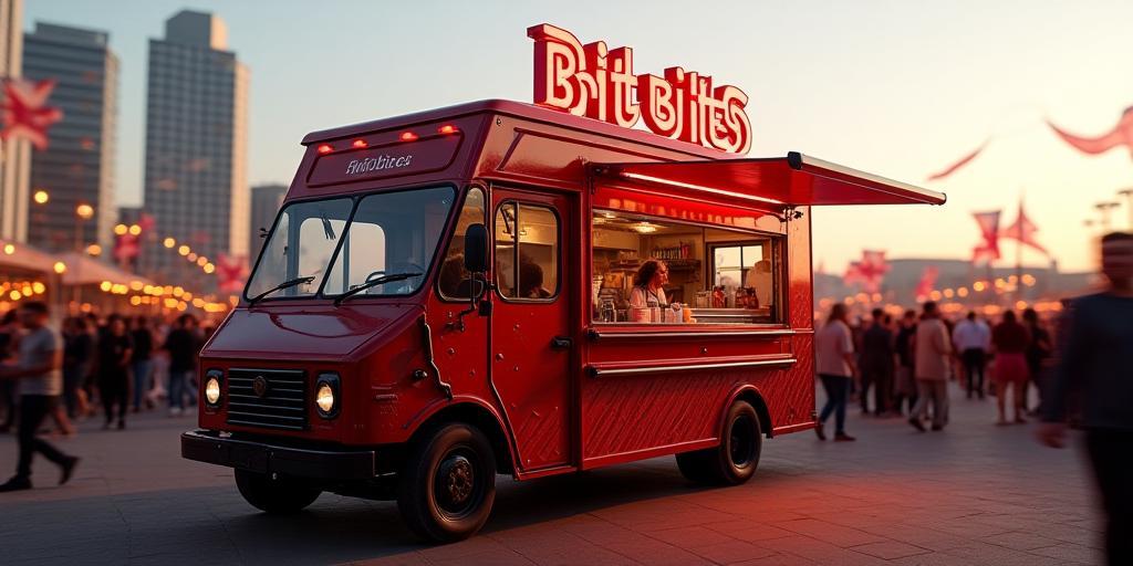 Brit Bites food truck serving guests